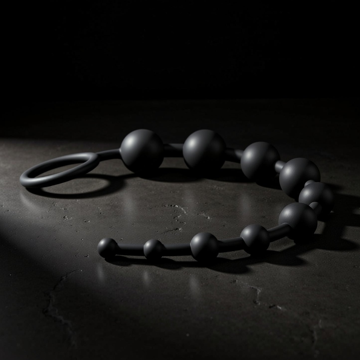 Anal Adventures Platinum 10 Anal Beads - Black