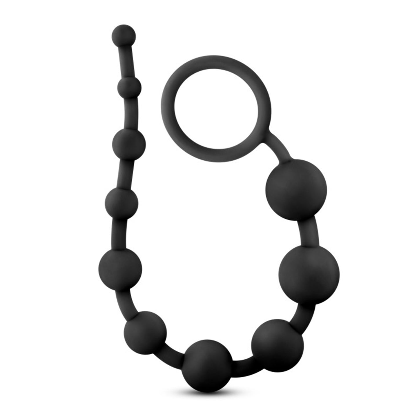 Anal Adventures Platinum 10 Anal Beads - Black