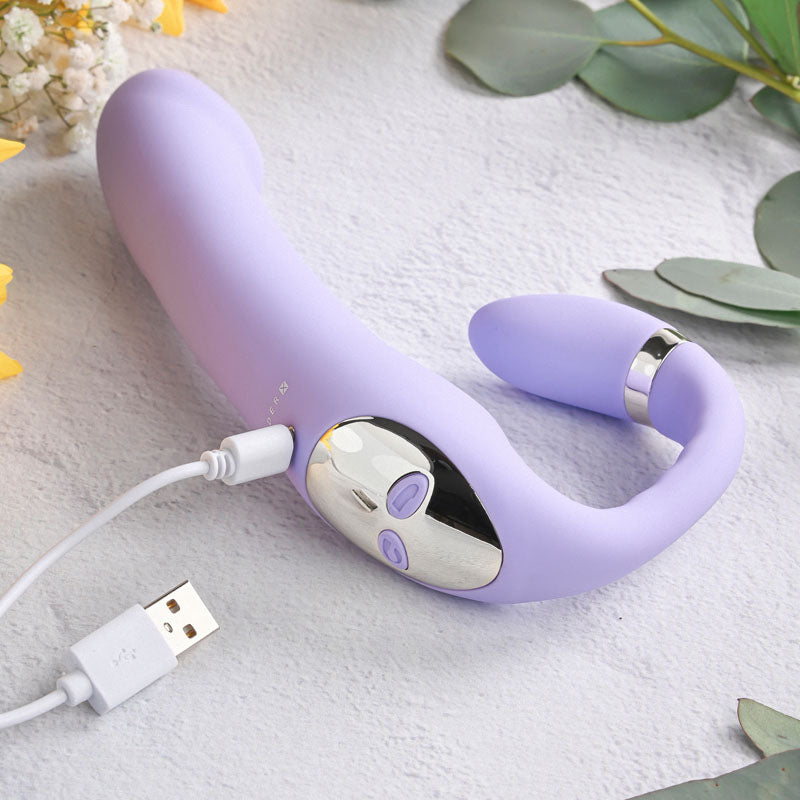 Gender X Orgasmic Orchid Strapless Strap-On Vibrator