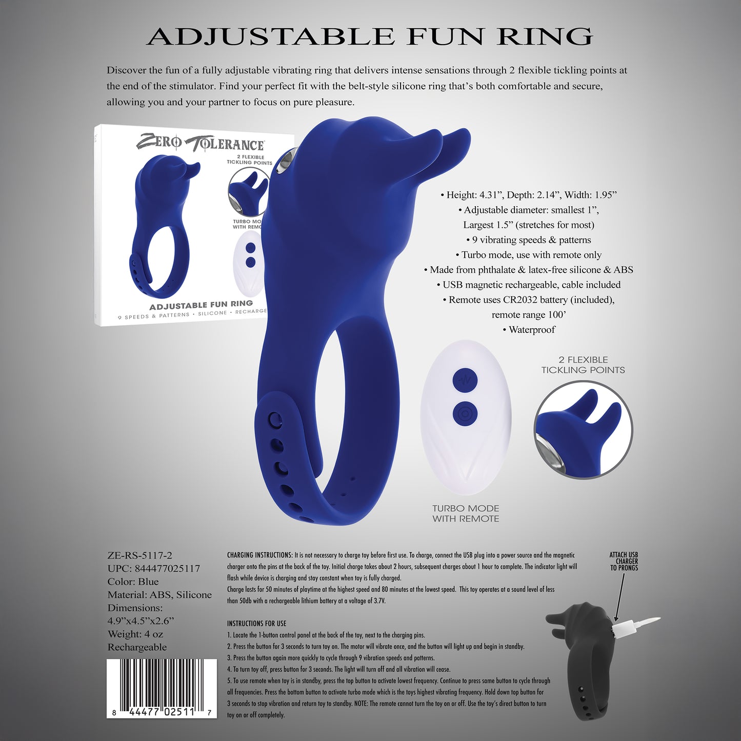 Zero Tolerance Adjustable Fun Ring